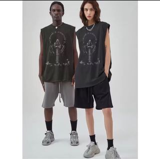 Canotta vintage nera Y2K