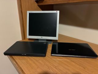 Portátil HP, ASUS y monitor LG