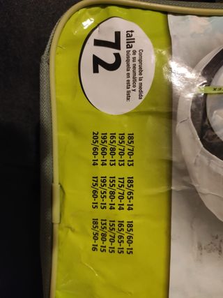 Cadenas nieve coche talla 72