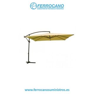 PARASOL ALUMINIO LATERAL CUADRADO 3MT BEIG NATUUR