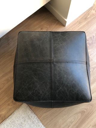 Puff piel negro - Cómodo y elegante