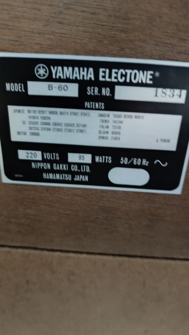 Órgano Yamaha Electone vintage