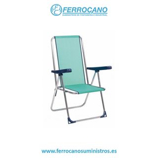 HAMACA PLAYA ALCO ALUMINIO FIBRELINE AZUL Y VERDOSO