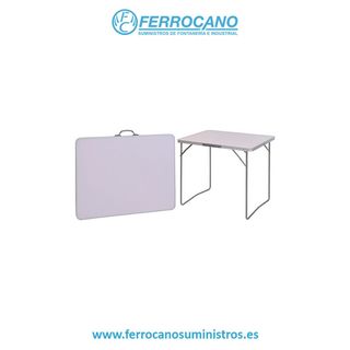 MESA CAMPING PLEGABLE BLANCA 80X60CM