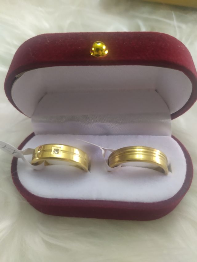 COPPIA FEDI NUZIALI PLACCATE ORO 18 KT