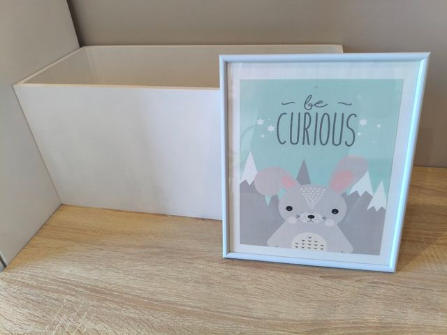 Caja madera blanca lmacenaje infantil - Decoración