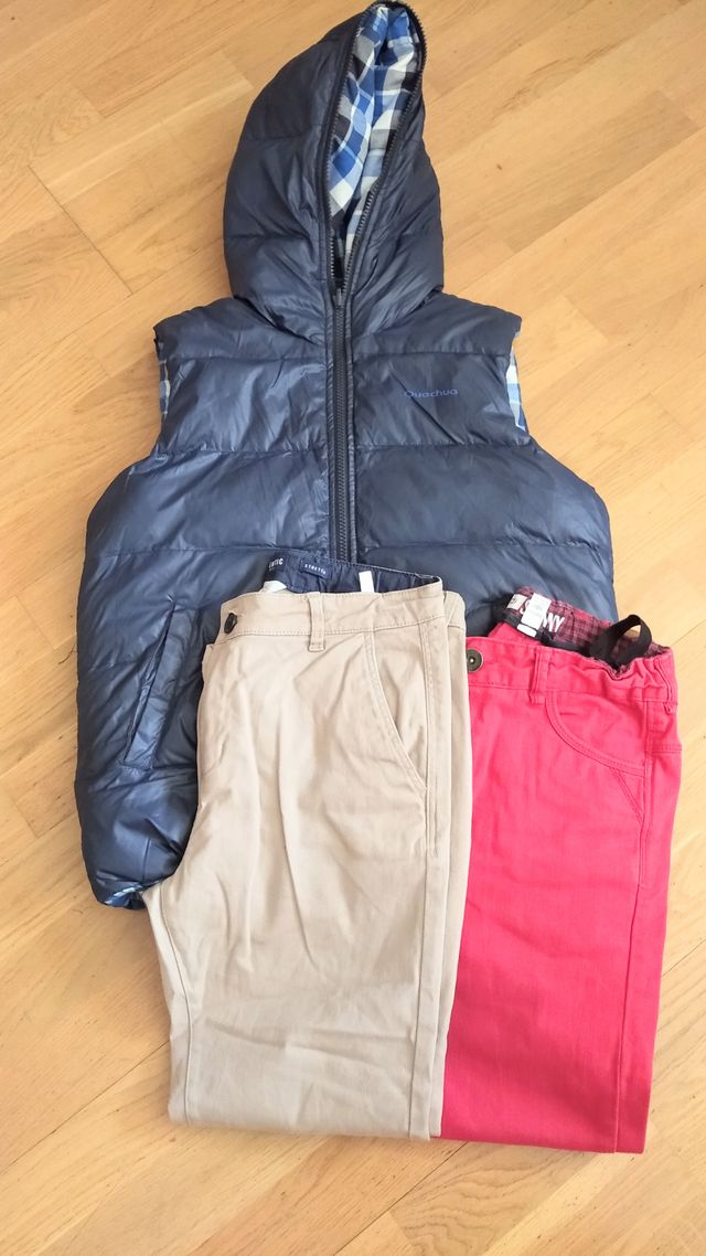 Abrigo chaleco + 2 pantalones niño (12)