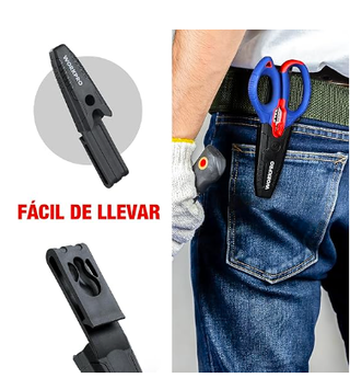Bolsa+Destornillador 3en1+Tijeras WORKPRO+Alicates