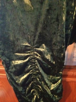 Vestido Zara terciopelo verde M