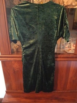Vestido Zara terciopelo verde M