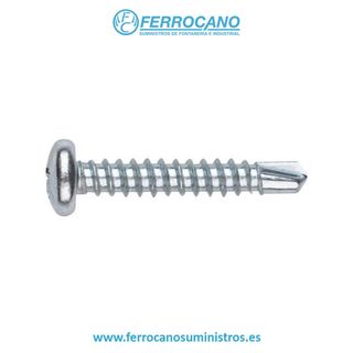 TORNILLO AUTOTALADRANTE INDEX DIN 7504-N CABEZA ALOMADA HUELLA PHILLIPS ACERO CINCADO (500 UDS)