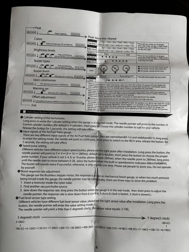 Manómetro presión aceite