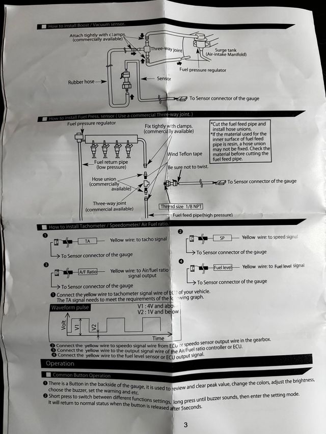 Manómetro presión aceite