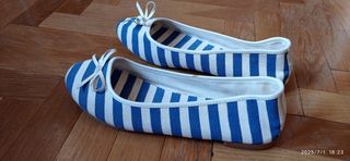 Bailarinas rayas azul-blanco nº38