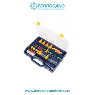 MALETÍN HERRAMIENTAS TAYG 21 SEPARADORES MOVILES 47-26 POLIPROPILENO BASE AZUL 4