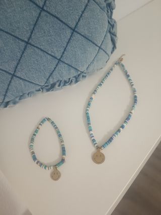Bolso vaquero Stradivarius + collar y pulsera