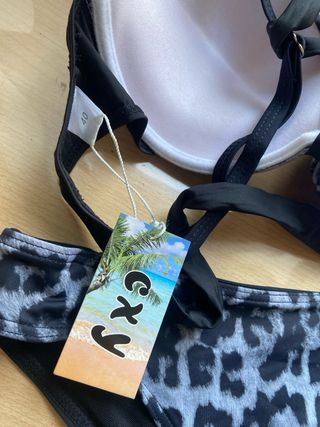 Bikini leopardo negro - Talle único