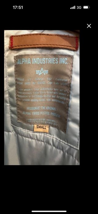 Cazadora Alpha Industries azul