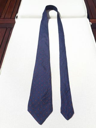 Corbata seda azul - roja