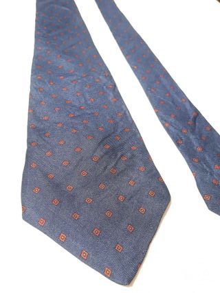 Corbata seda azul - roja