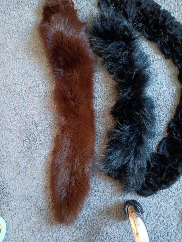 Cuellos Piel Natural - Negro y Marrón