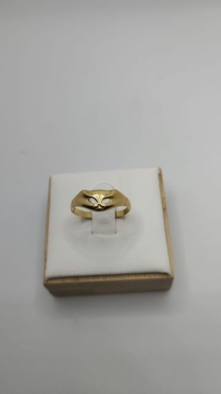 Anillo Gato Oro 18k