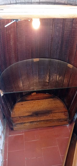 Mueble bar barrica vino madera forja