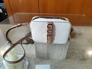Bolso bandolera Guess blanco beige