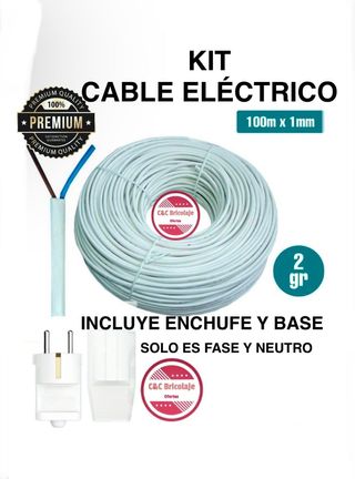 Cable eléctrico 100 metros x 1mm nuevo