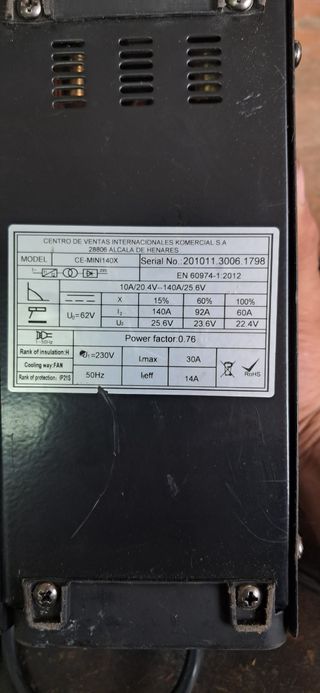 Soldadora CEVIK MMA140 Inverter