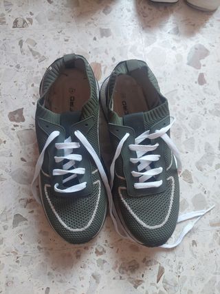 Scarpe sportive Leerd verde oliva