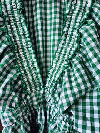 Mono verde cuadros vichy