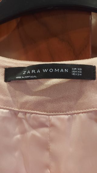 Vestido Zara Woman beige - Talla XS