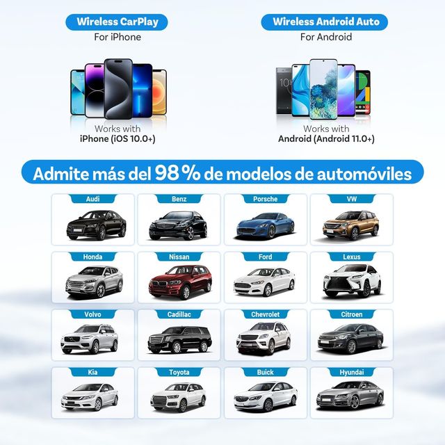 Adaptador inalámbrico CarPlay / Android Auto