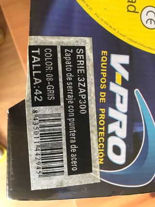 Zapatos seguridad V-PRO, azul, nº 42