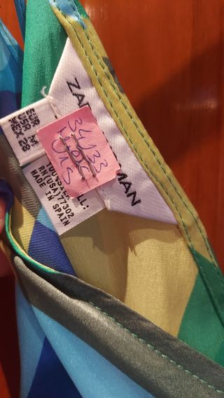 Vestido seda multicolor