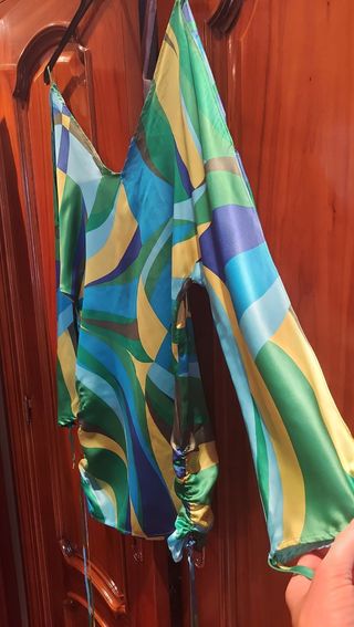 Vestido seda multicolor