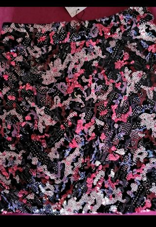 Falda lentejuelas multicolor