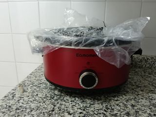 Olla de cocción lenta roja
