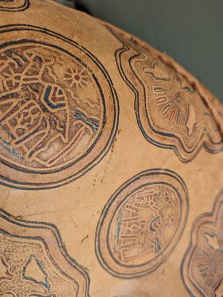 2 Puffs marroquíes de cuero