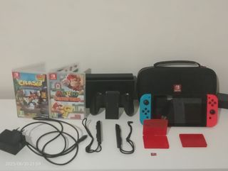 Nintendo Switch + funda, 2 juegos