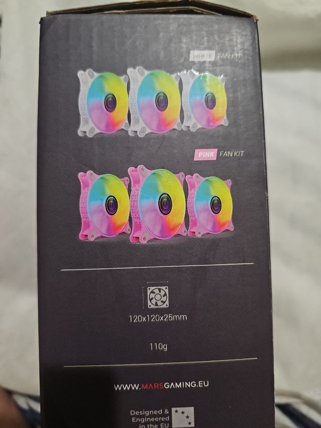 Kit Ventiladores MARS GAMING RGB 3x120mm