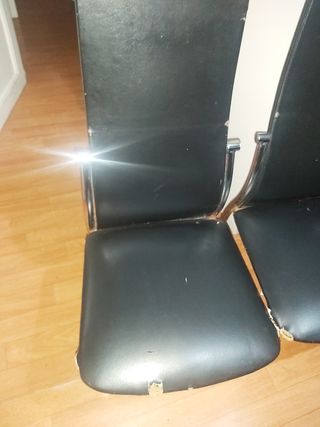 Mesa Comedor Moderna - Negro y Plata