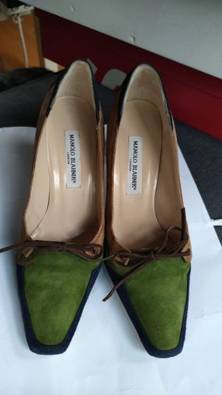 Manolo Blahnik Zapatos - Marrón y Verde