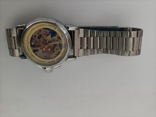 Relógio automático mostrador esqueleto Winner