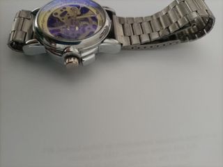 Relógio automático mostrador esqueleto Winner