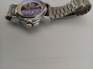 Relógio automático mostrador esqueleto Winner