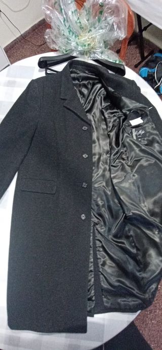Abrigo lana gris oscuro - Sin usar