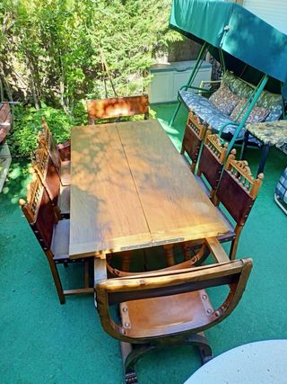 Conjunto mesa castellana antigua