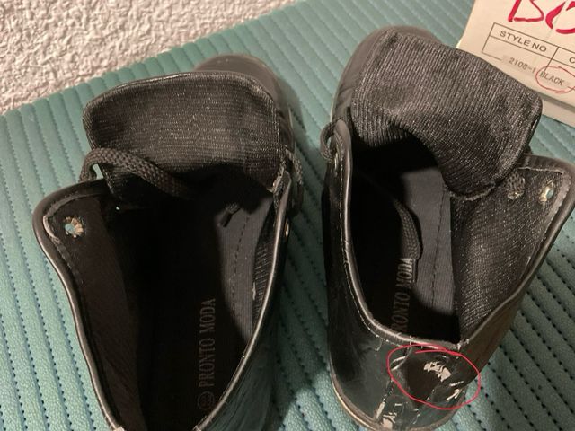 Botines planos negros con bordado nº38